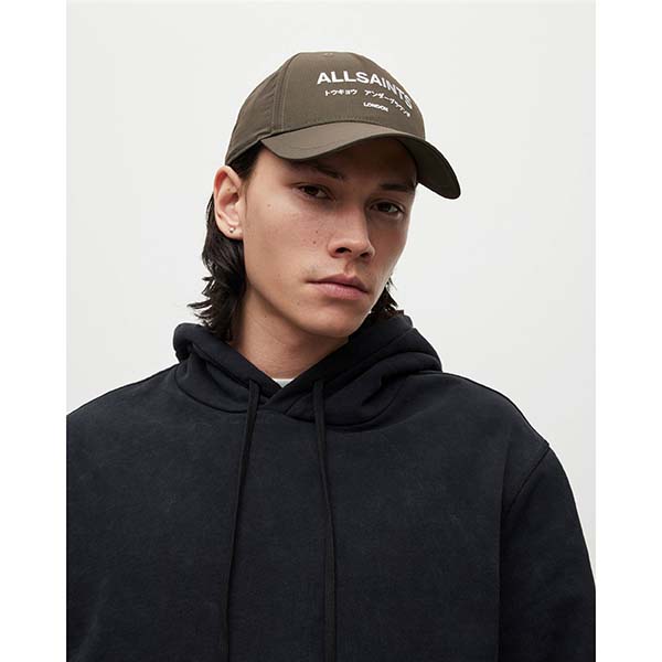 Allsaints Australia Mens Underground Nylon Baseball Cap Khaki/Black AU02-170